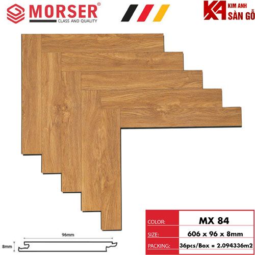 Sàn Gỗ Xương Cá Morser 8mm MX-84